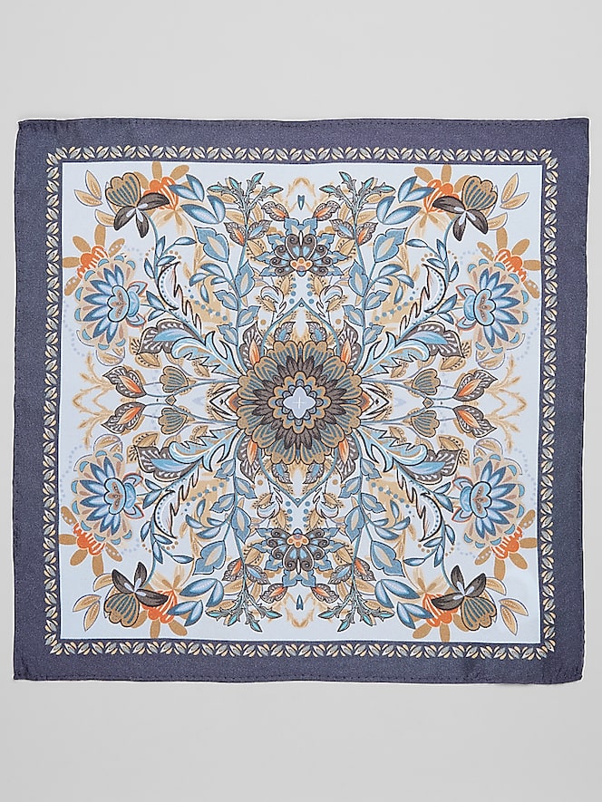 Joseph Abboud Kaleidoscope Medallion Pocket Square