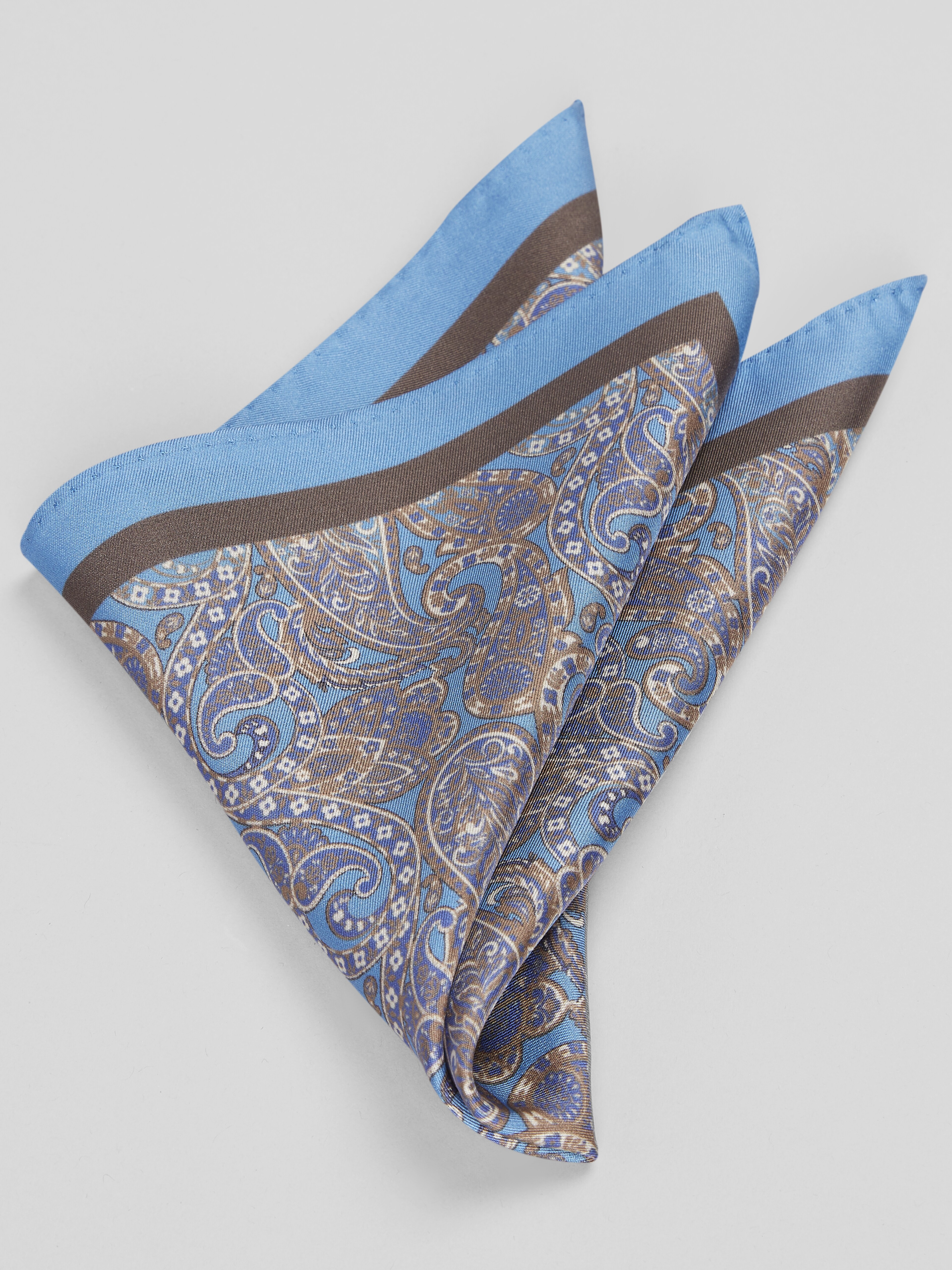 Painterly Paisley Pocket Square