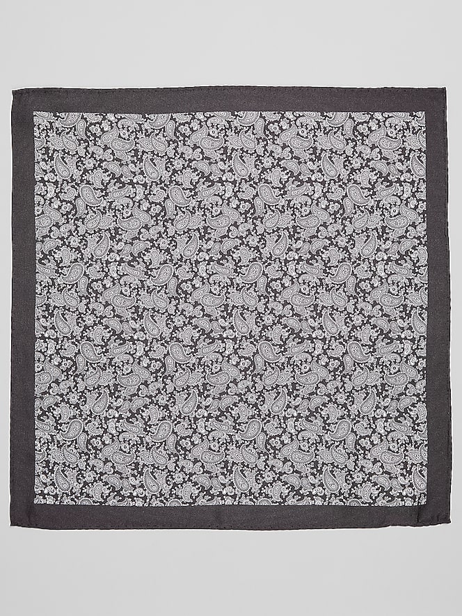 Joseph Abboud Mini Paisley Pine Silk Pocket Square