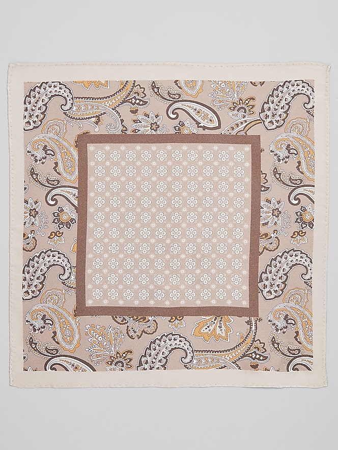 Joseph Abboud Medallion Paisley Pocket Square