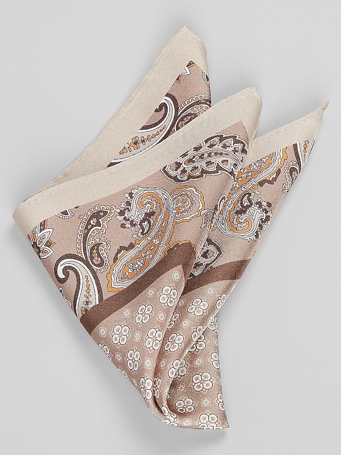 Joseph Abboud Medallion Paisley Pocket Square