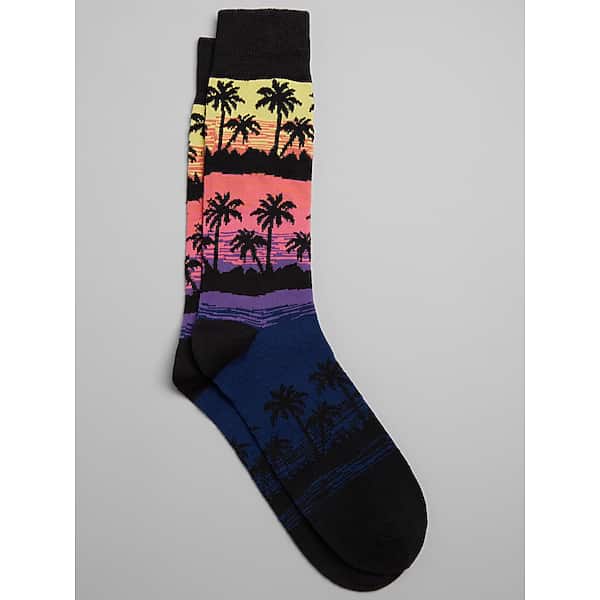 Egara Men's Beach Sunset Socks Black - Size: One Size