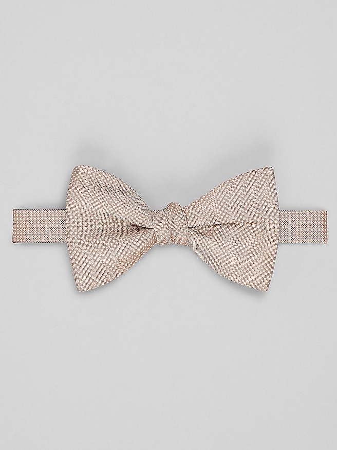 Calvin Klein Check Pre-Tied Bow Tie Brown