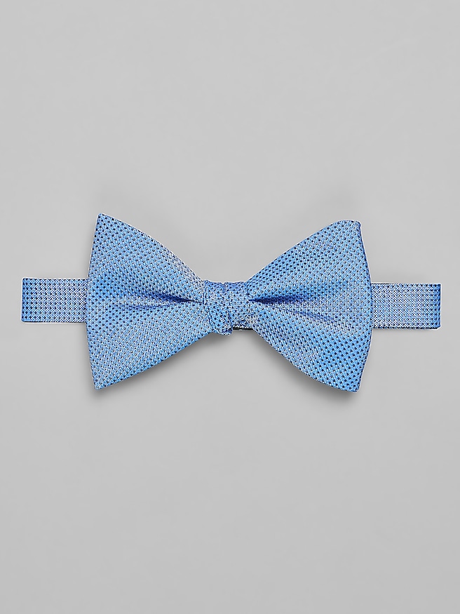 Calvin Klein Check Pre-Tied Bow Tie Blue