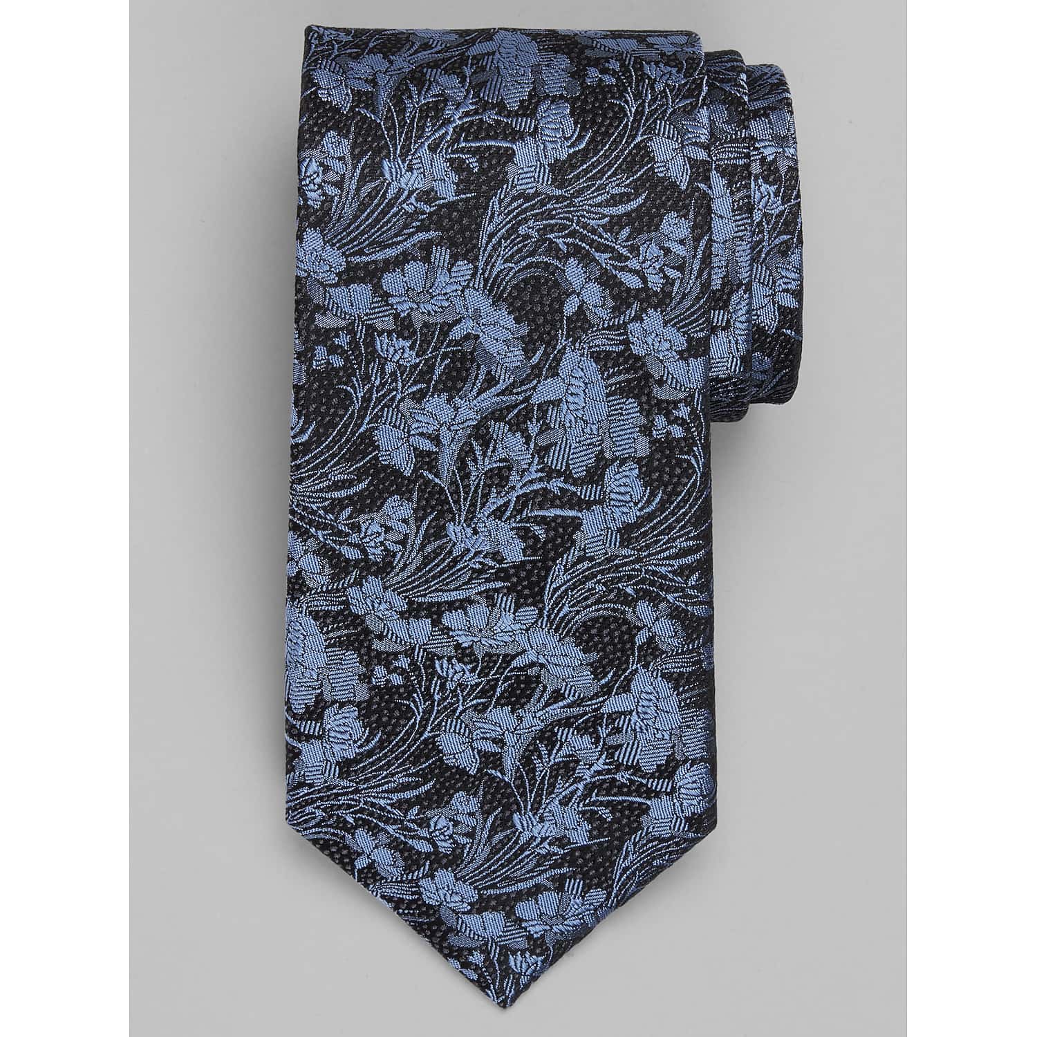 Joseph Abboud Vineyard Floral Tie in Blue – Men’s One Size Classic Floral Pattern Necktie for Suits and Dress Shirts