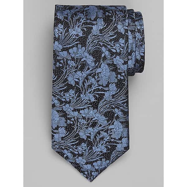 Joseph Abboud Vineyard Floral Tie in Blue – Men’s One Size Classic Floral Pattern Necktie for Suits and Dress Shirts