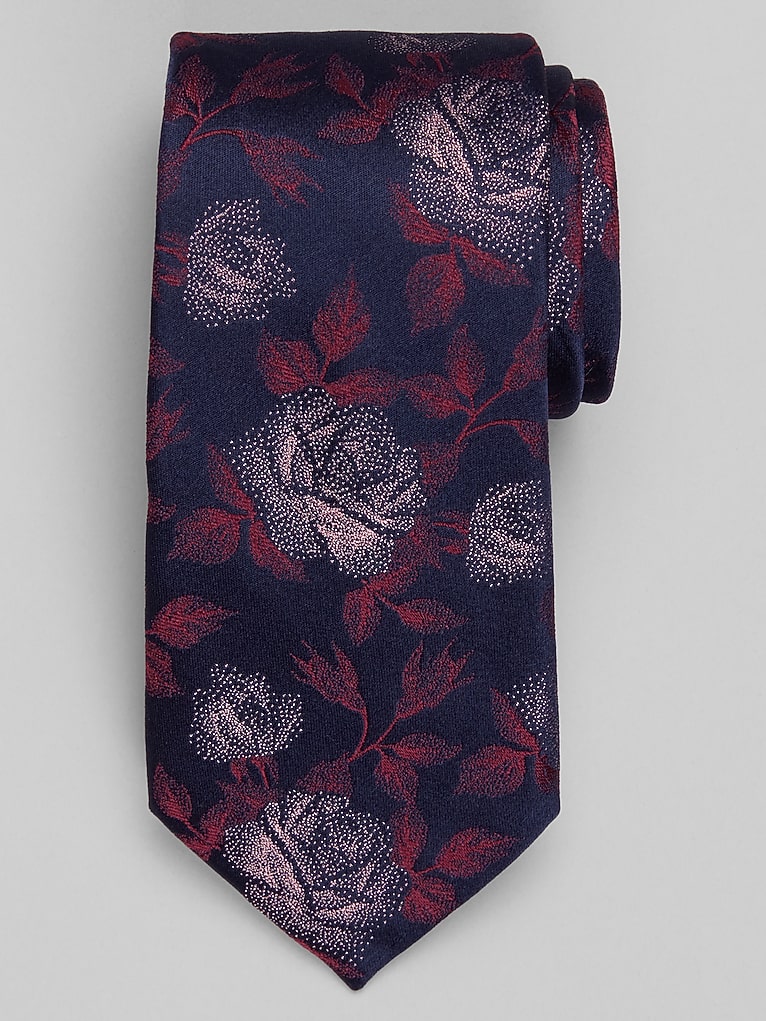 Joseph Abboud Pin Dot Floral Tie