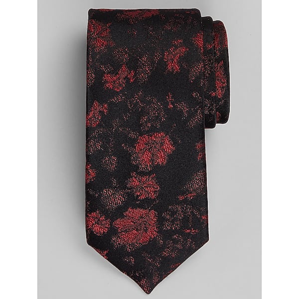 Joseph Abboud Men's Abstract Floral Tie Red - Size: One Size