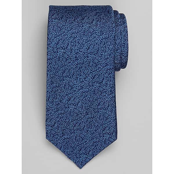 Joseph Abboud Big & Tall Men's Micro Vine Floral Tie Navy - Size: XLONG