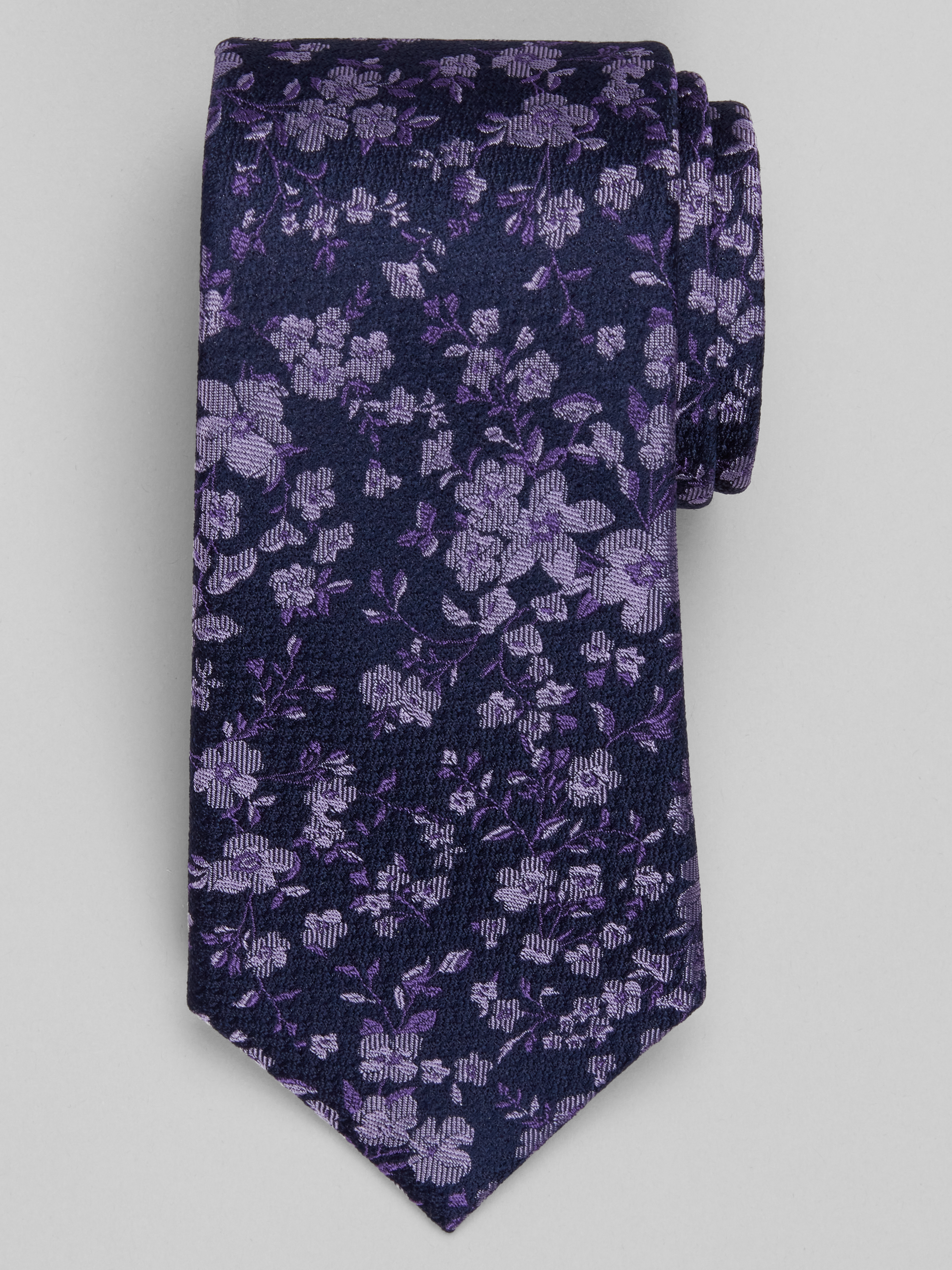 Joseph Abboud Narrow Mini Floral Tie, Purple | Ties | Men's Wearhouse