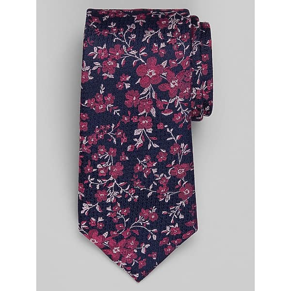 Joseph Abboud Men's Narrow Mini Floral Tie Pink - Size: One Size