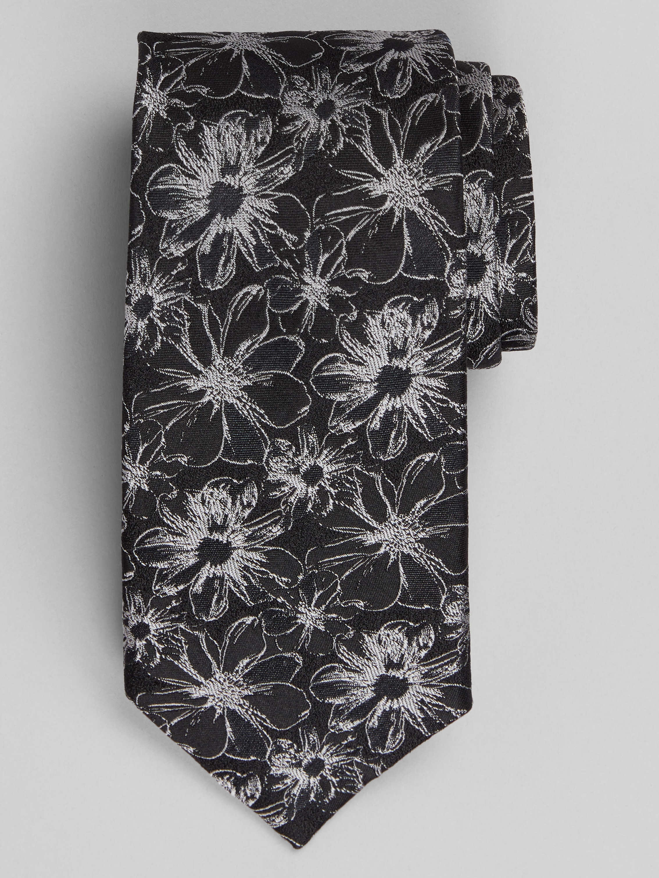 Floral Silhouette Tie