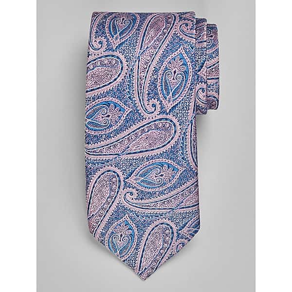 Joseph Abboud Men's Paisley Silk Tie Pink - Size: One Size