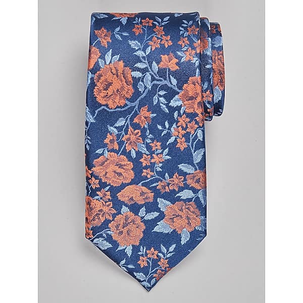 Joseph Abboud Men's Floral Tie Orange - Size: One Size