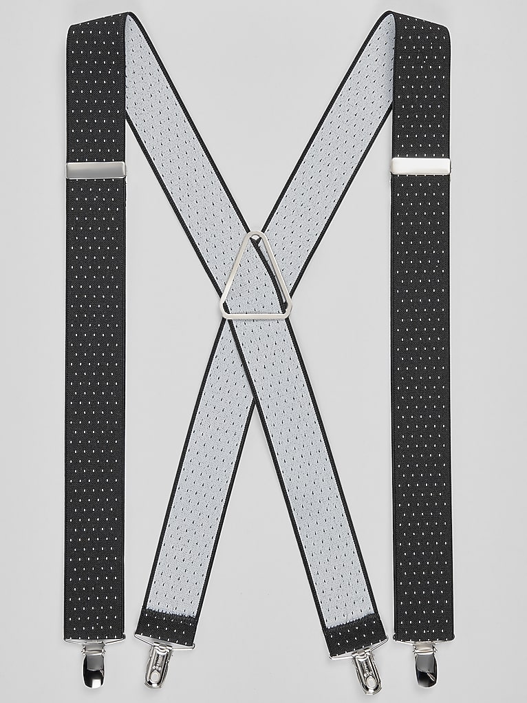 Pronto Uomo Dot Pattern Direct Clip Suspenders