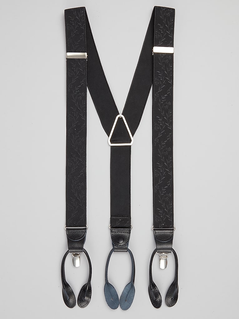 Pronto Uomo 35mm Floral Convertible Suspenders
