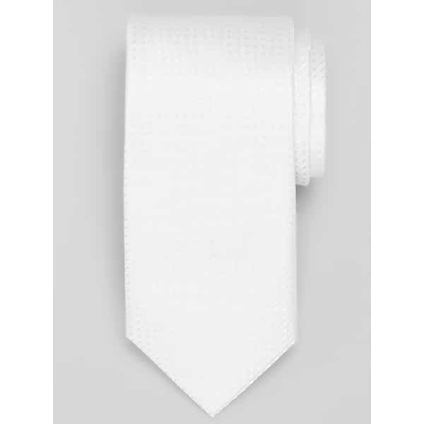 Pronto Uomo Men's Geometric Tie White - Size: One Size - Only Available at Men's Wearhouse