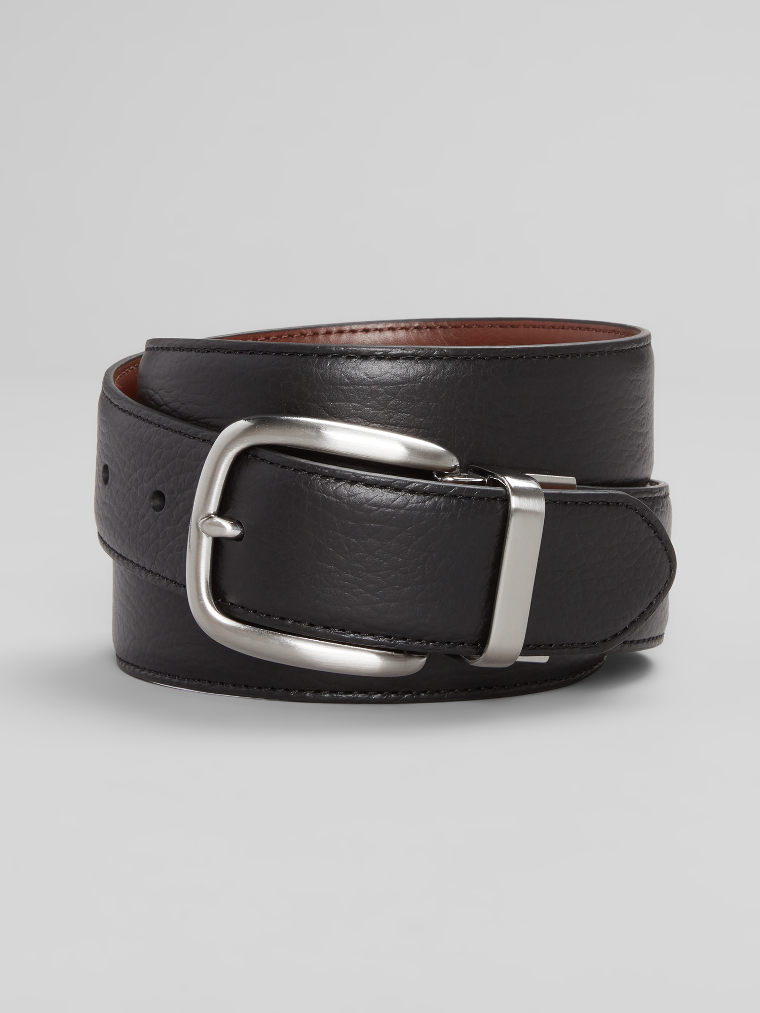 Reversible Pebbled Leather Belt