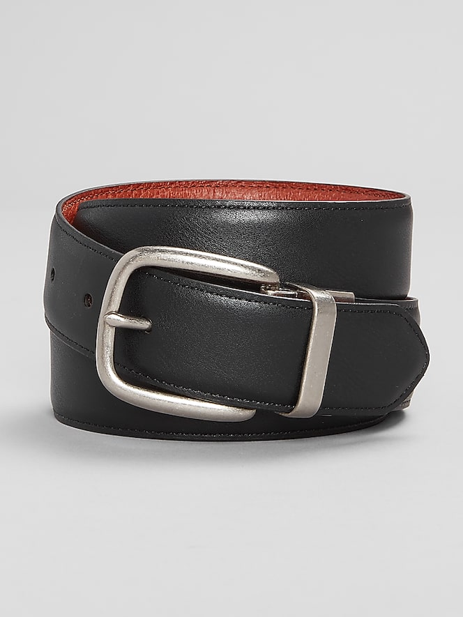 Joseph Abboud Reversible Pebbled Leather Belt, Brown - Image 3 of 3