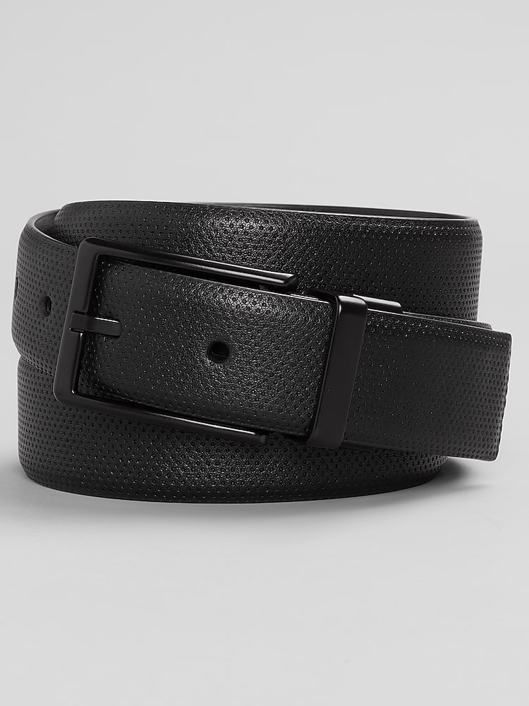 Awearness Kenneth Cole Perforated Reversible Belt, Black  display picture 1