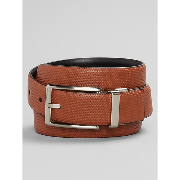 Awearness Kenneth Cole Men's Perforated Reversible Belt Brown - Size: Large