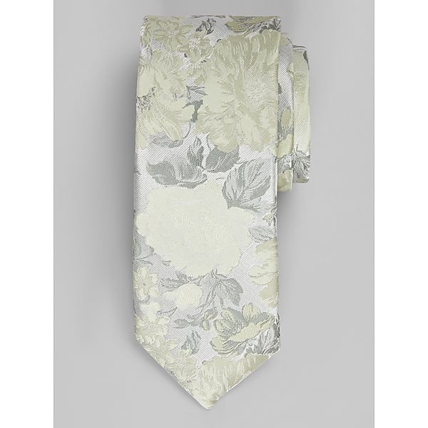 Egara Men's Tonal Peony Tie Green - Size: One Size