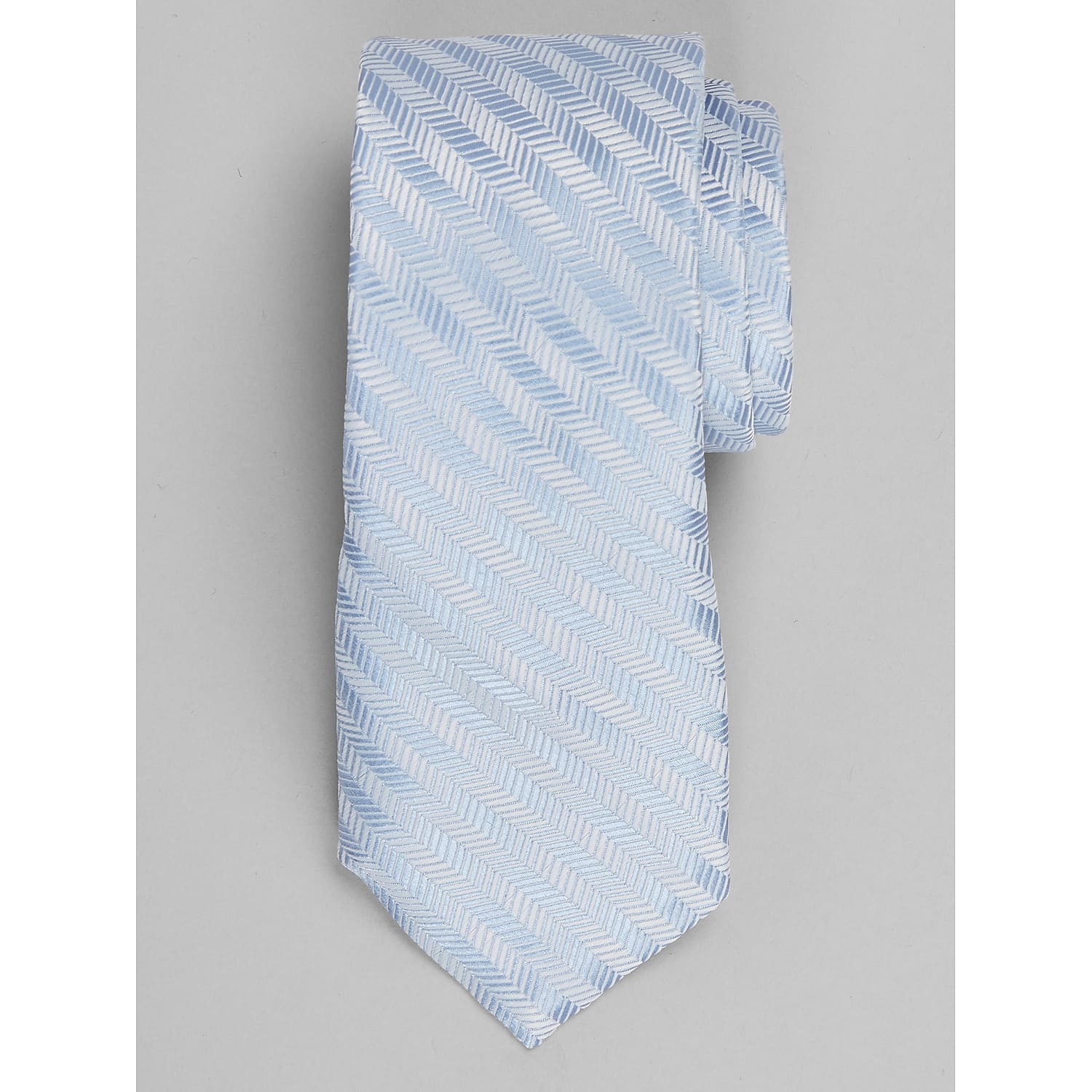 Egara Shady Chevron Tie in Blue – Modern One Size Men’s Neck Tie for Work, Weddings and Dress Shirts