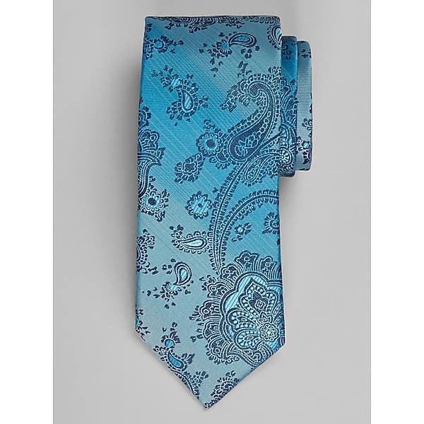 Egara Men's Paisley Medallion Tie Teal - Size: One Size