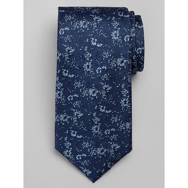 Calvin Klein Big & Tall Men's Ashmore Floral Tie Navy - Size: XLONG