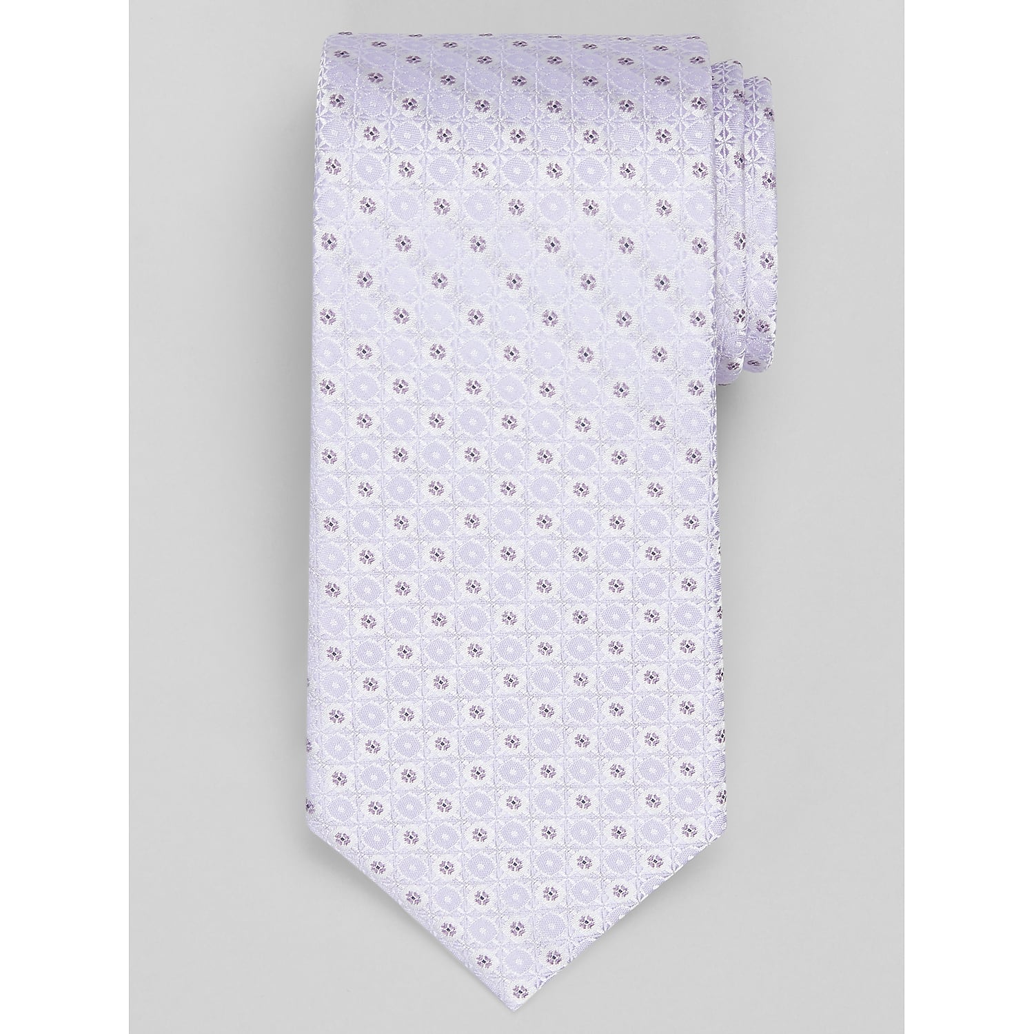 Calvin Klein Angelis Medallion Silk-Blend Tie in Purple – Classic Men’s One-Size Necktie for Suits and Dress Shirts
