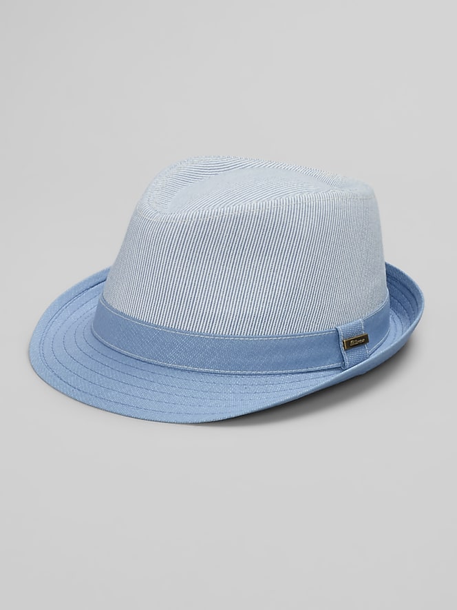 Biltmore Pinstripe Linen-Blend Fedora