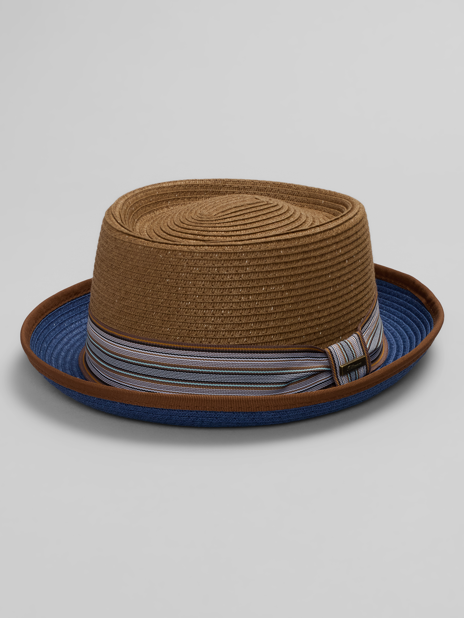 Striped Band Pork Pie Hat