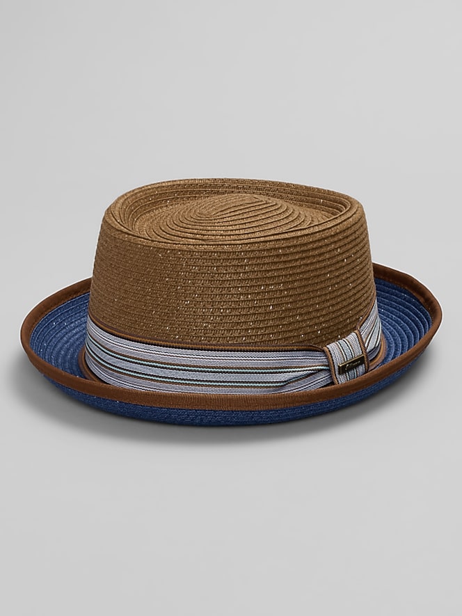 Biltmore Striped Band Pork Pie Hat