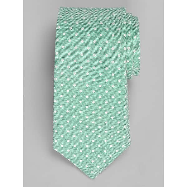 Joseph Abboud Men's Classic Oxford Dot Tie Green - Size: One Size