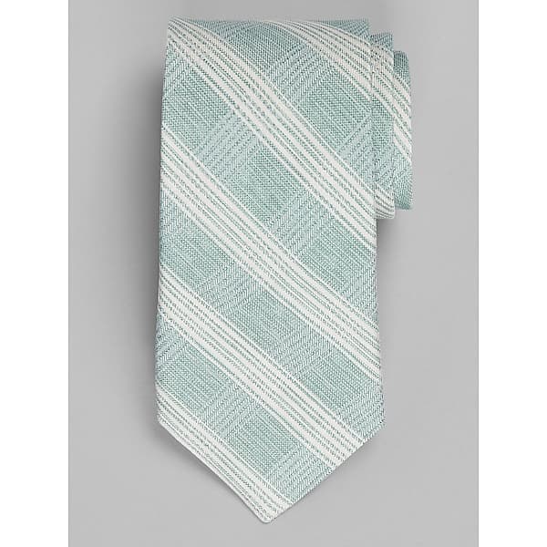 Joseph Abboud Men's Gentle Check Tie Green - Size: One Size