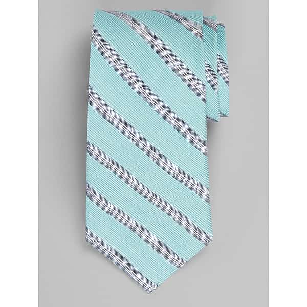 Joseph Abboud Men's Oxford Bar Stripe Tie Aqua - Size: One Size