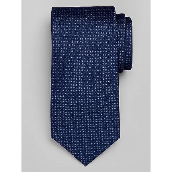 Calvin Klein Men's Chaves Tonal Check Tie Navy - Size: One Size