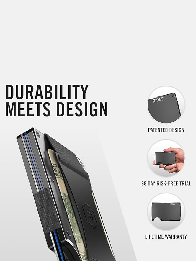 Ridge Wallet Llc Minimalist Cash Strap Wallet