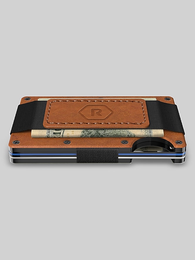 Ridge Wallet Llc 2.0 Tobacco Brown Leather Minimalist Cash Strap Wallet