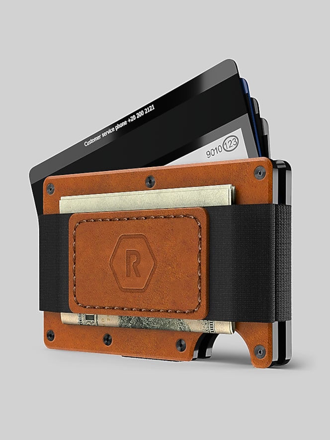 Ridge Wallet Llc 2.0 Tobacco Brown Leather Minimalist Cash Strap Wallet