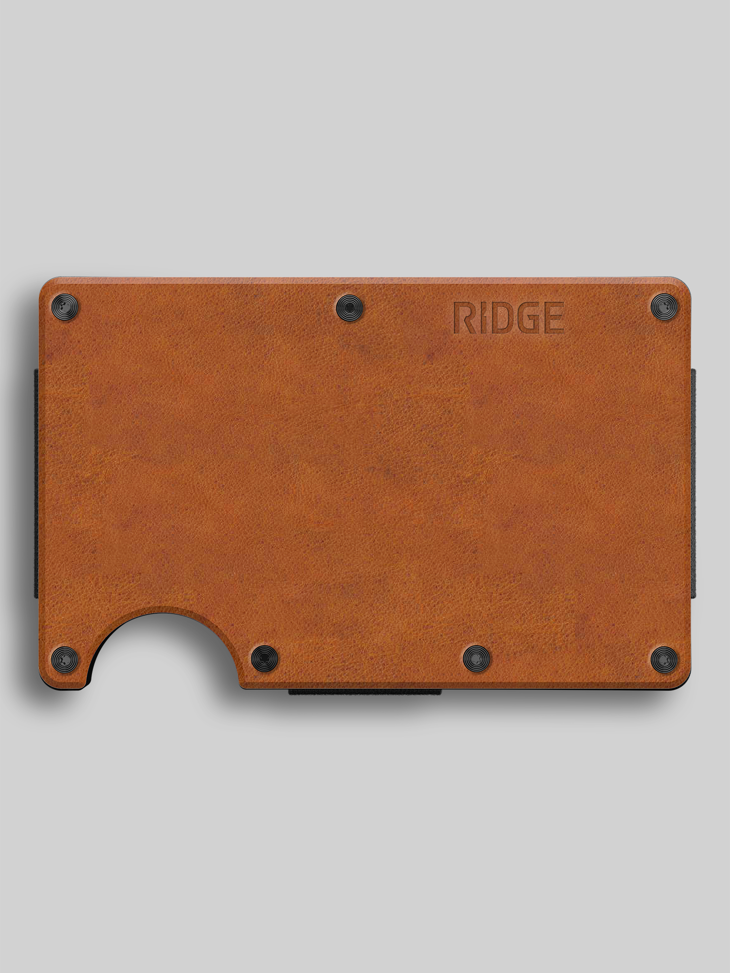 2.0 Tobacco Brown Leather Minimalist Cash Strap Wallet