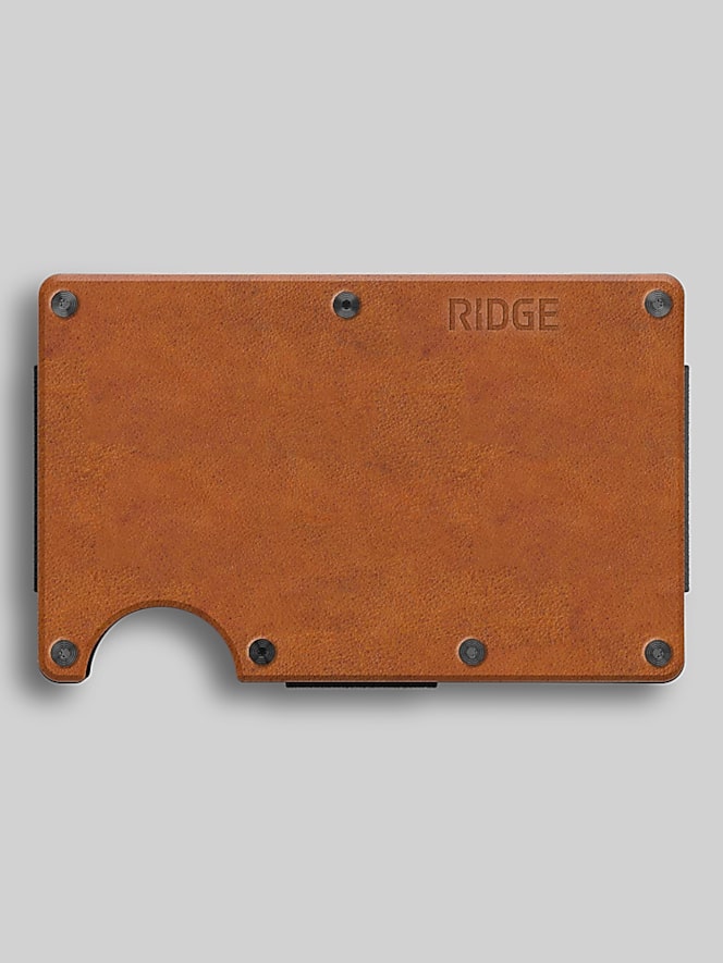 Ridge Wallet Llc 2.0 Tobacco Brown Leather Minimalist Cash Strap Wallet