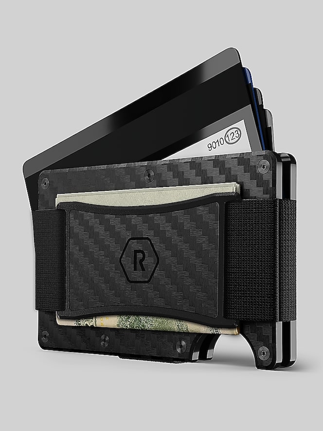 Ridge Wallet Llc 2.0 Carbon Fiber Minimalist Cash Strap Wallet