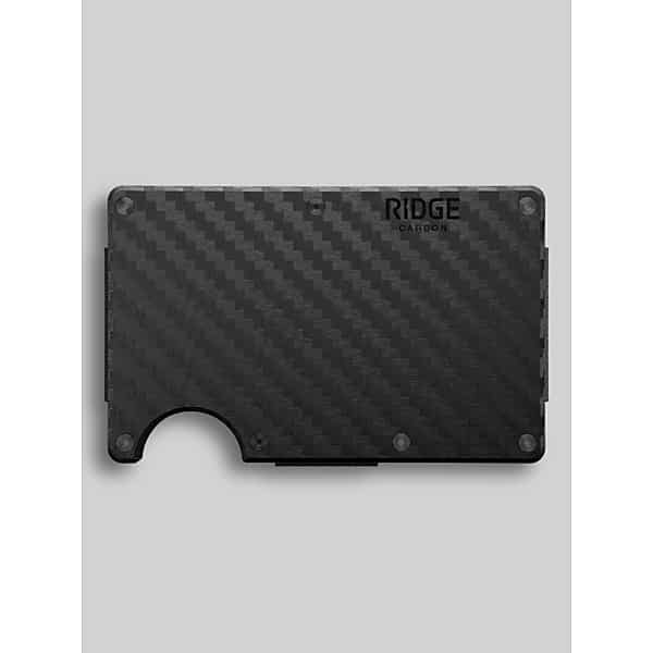 Ridge Wallet Llc Men's 2.0 Carbon Fiber Minimalist Cash Strap Wallet Black - Size: One Size