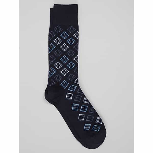 Joseph Abboud Men's Diamond Geo Dress Socks, 1-Pair Blue - Size: One Size