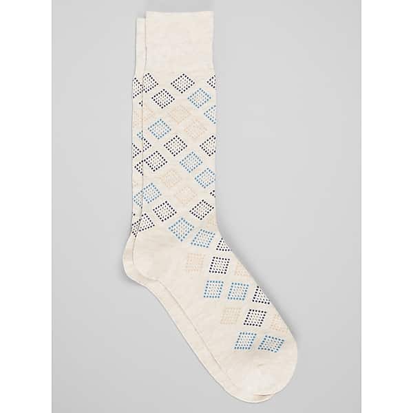 Joseph Abboud Men's Diamond Geo Dress Socks, 1-Pair Taupe - Size: One Size