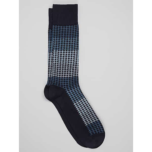 Joseph Abboud Men's Ombre Geo Socks, 1-Pair Blue - Size: One Size