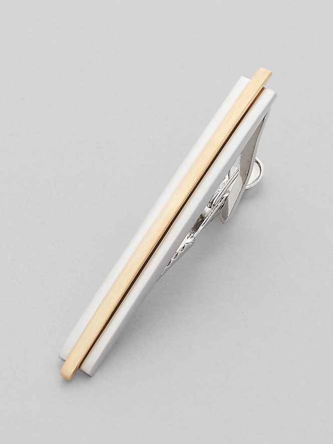 Pronto Uomo Raised Curve 2-Tone Tie Bar