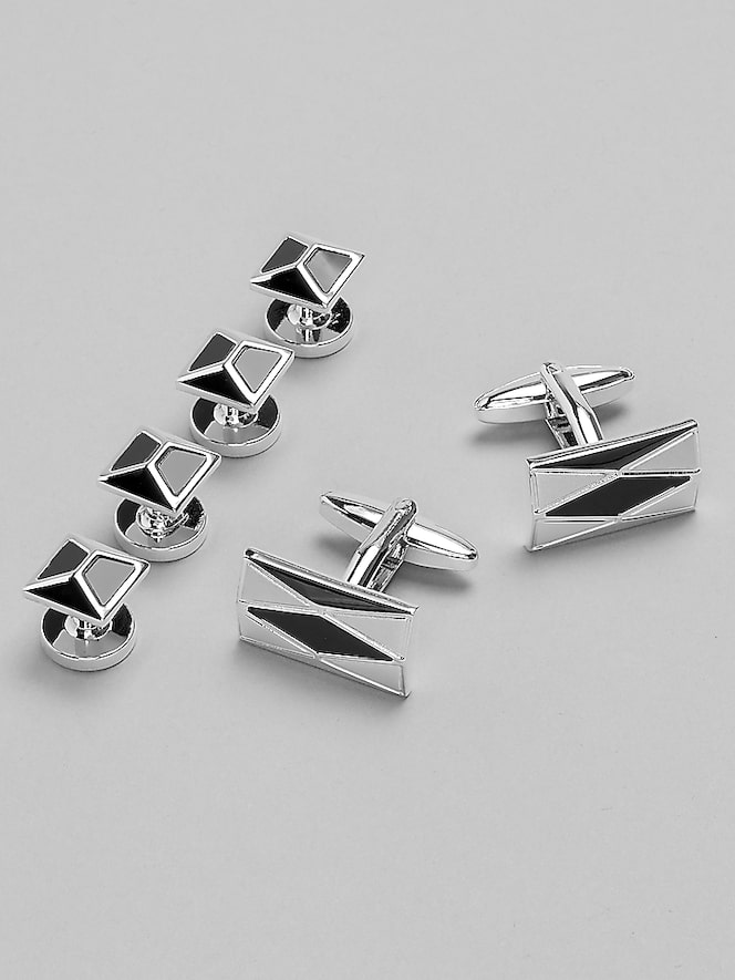 Pronto Uomo Deco Cufflink & Stud Set