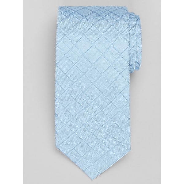 Calvin Klein Men's Larson Plaid Tie Blue - Size: One Size